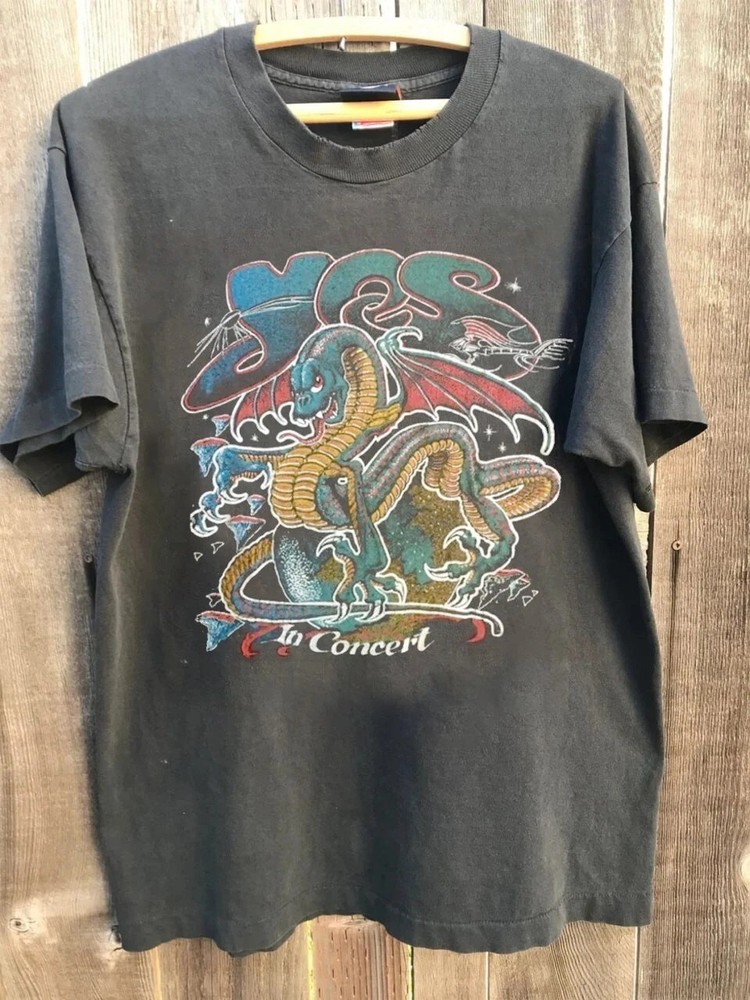 1978 Yes Tour Band Concert Unisex Remake tweed T shirt classic  20D1921