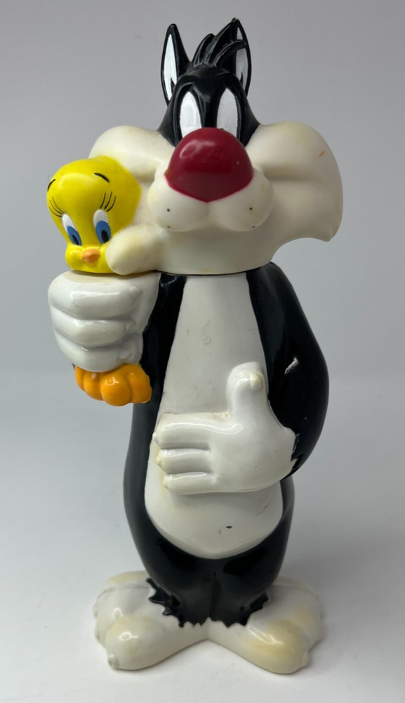 VTG Warner Bros 1996 Looney Tunes Sylvester The Cat & Tweety Bird Water Bottle