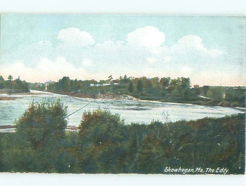 Divided-back RIVER SCENE Skowhegan - Near Waterville Maine ME m/09 AE6675