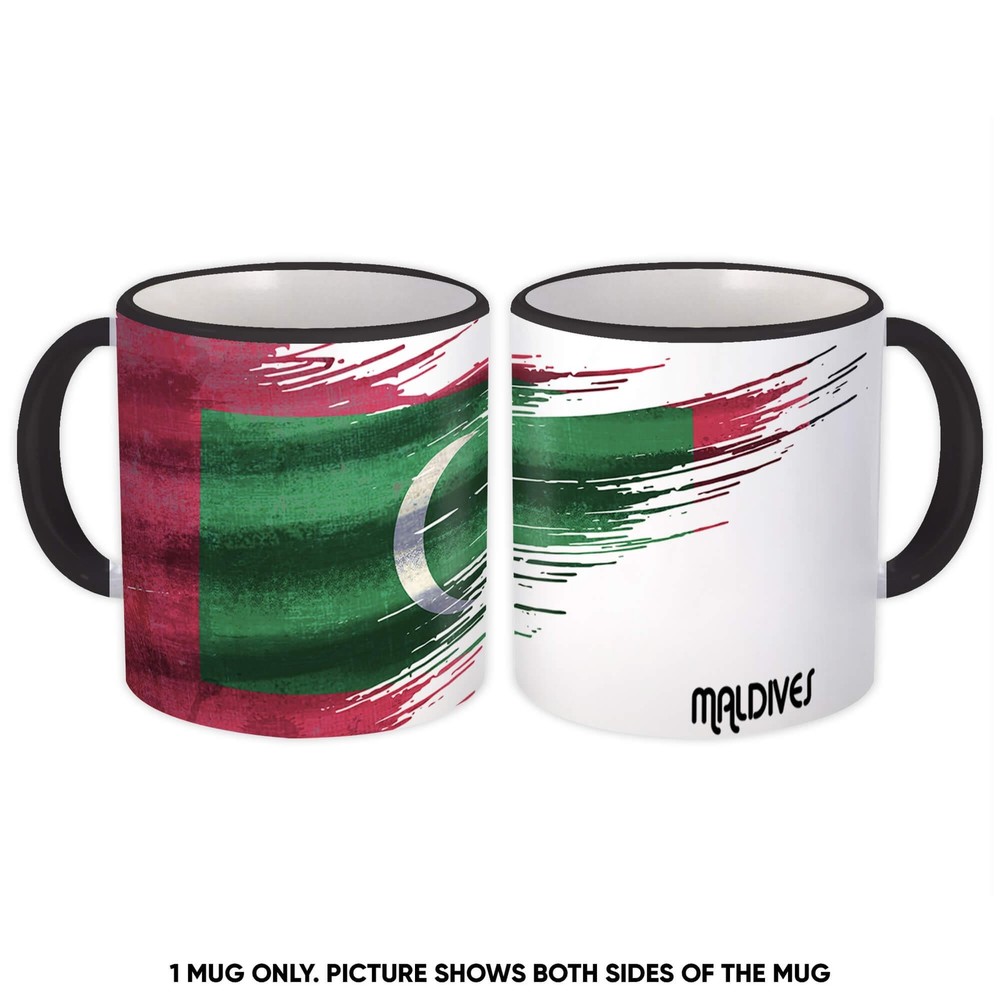 Gift Mug : Maldives Flag Maldivian Travel Expat Country Artistic