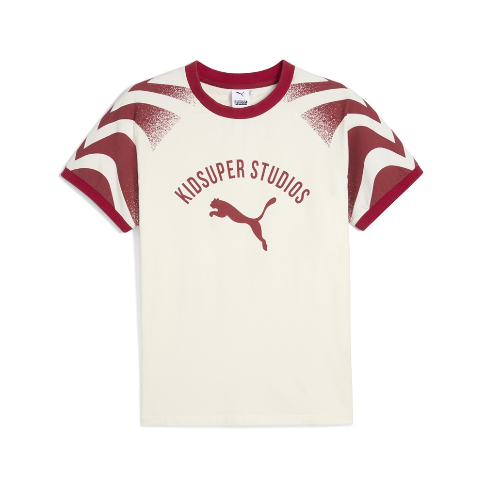 PUMA Kidsuper X Ringer Graphic Crew Neck Short Sleeve T-Shirt Mens White Casual