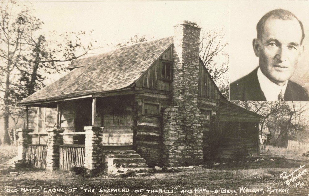 RPPC Branson MO Old Matt's Cabin the J. K. Ross house Harold Bell Wright Author!