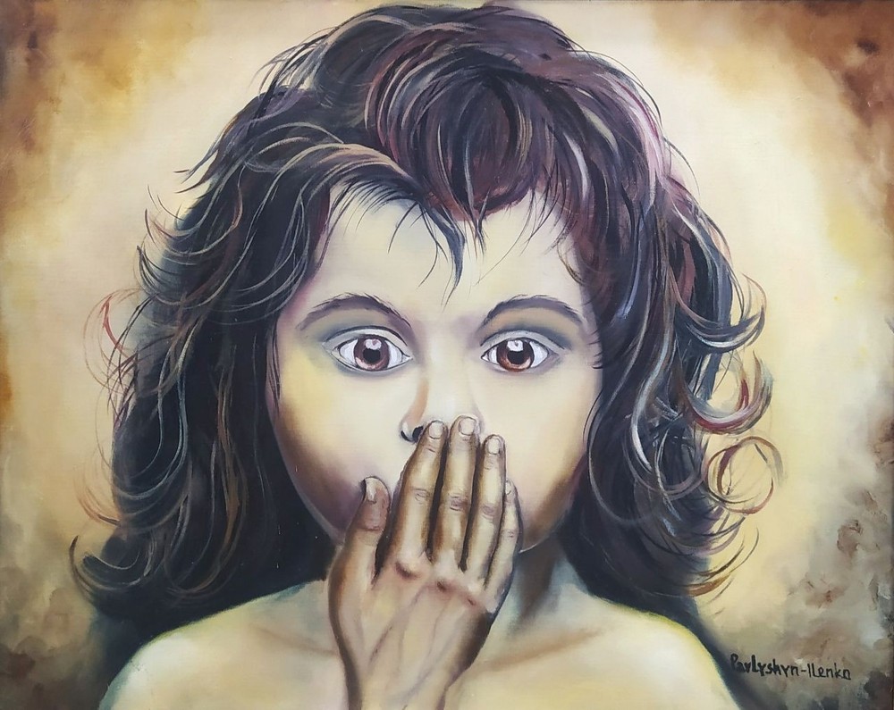 art 129 original painting 40x50 cm ZP oil on canvas modern realizm children