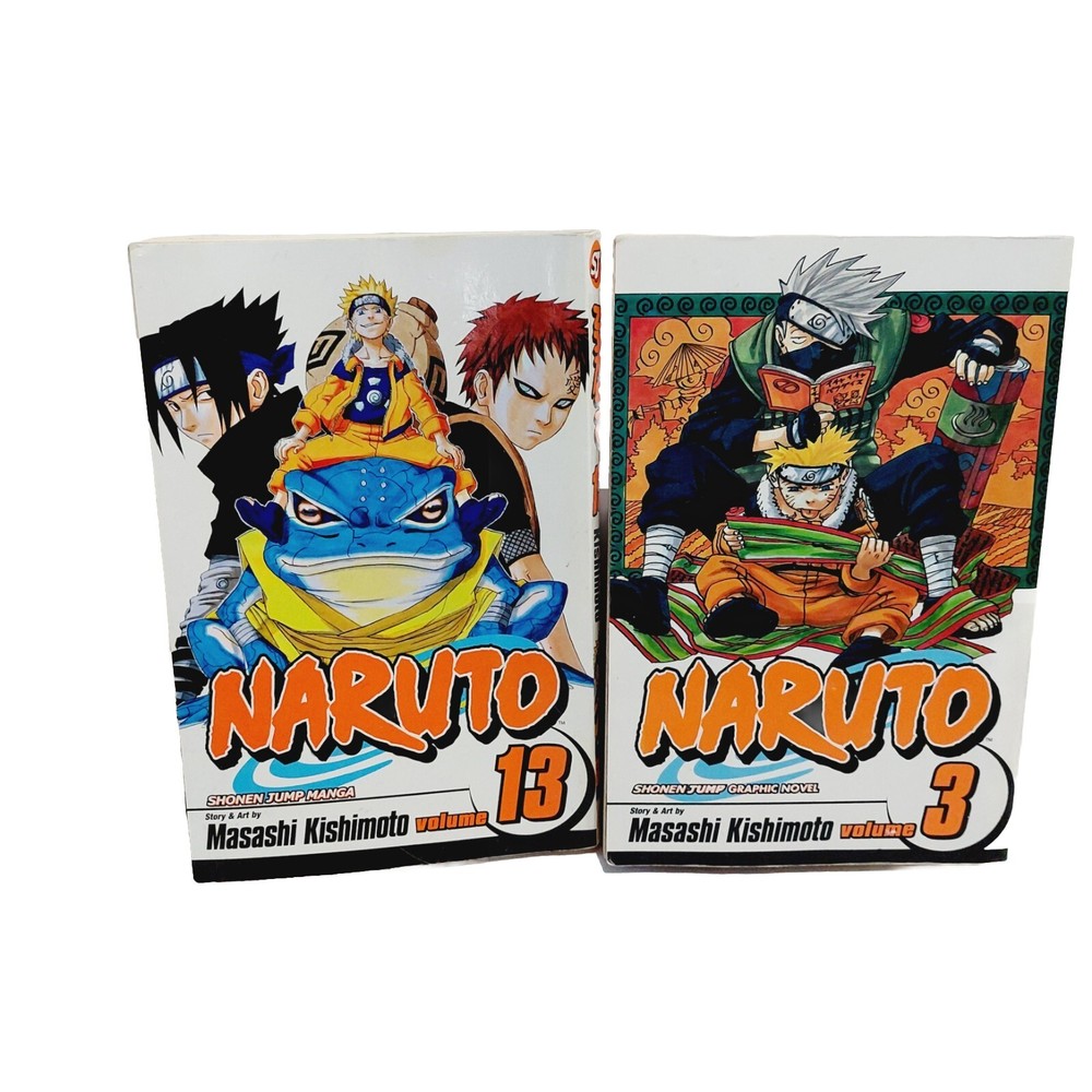 Naruto Volume 3 & 13 VIZ Shonen Jump Masashi Kisimoto Manga