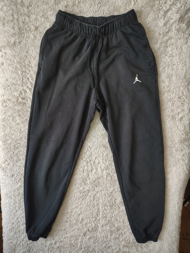 Vintage Jordan Pants Mens Small Black Fleece Sweatpants Joggers Jumpman