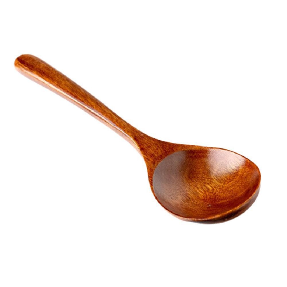 Kitchen Wooden Long Handle Ladle Soup Ladle Retro Japanese Wood Spoon Utens U9A3