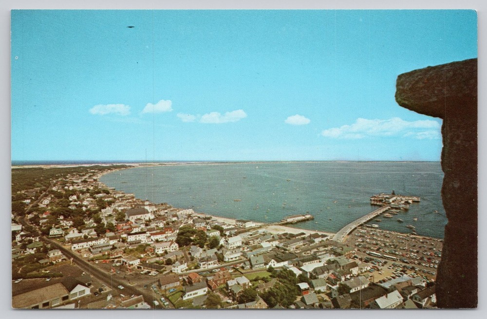 Provincetown Cape Cod MA Museum Tower View Vintage Chrome Postcard