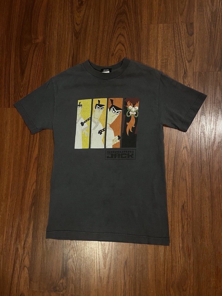 Vintage Cartoon Network Samurai Jack RARE T Shirt Boxes Graphic Men's Size Small