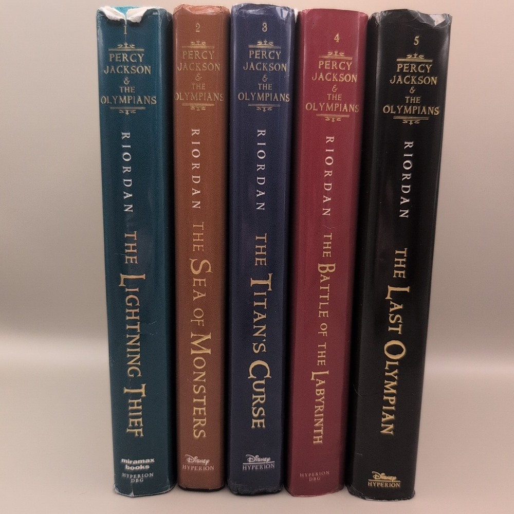 Percy Jackson & the Olympians Books Hardcover  Set 1-5  First Edition Lot