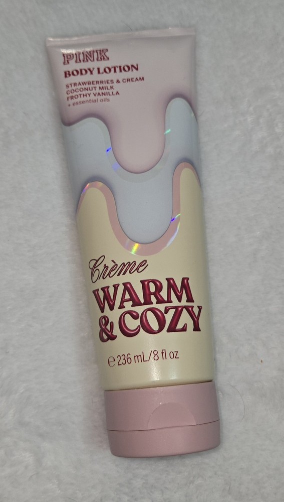 VICTORIA’S SECRET PINK WARM & COZY CREME FRAGRANCE BODY LOTION CREAM 8 oz NEW