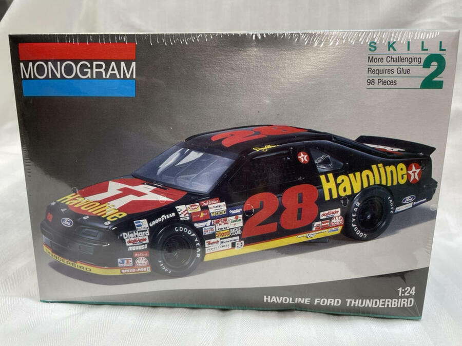 1991 Monogram #28 HAVOLINE Davey Allison Nascar Racing Model Kit 2430, 1:24 FS