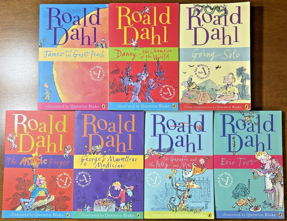 Roald Dahl Books - Set of 7 Books - James & the Giant Peach, Danny the Champion