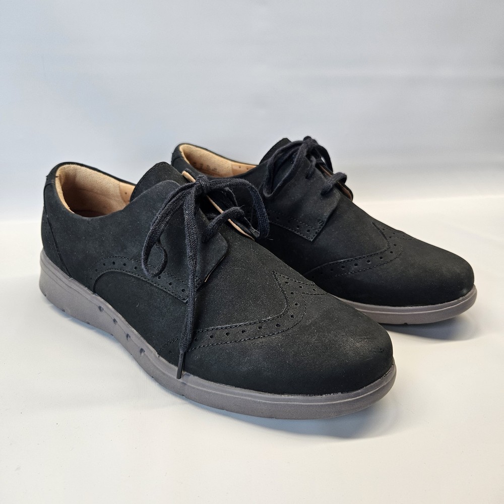Clarks Oxford UNstructured Artisan Hinton Black Lace Up Womens Size 10 Leather