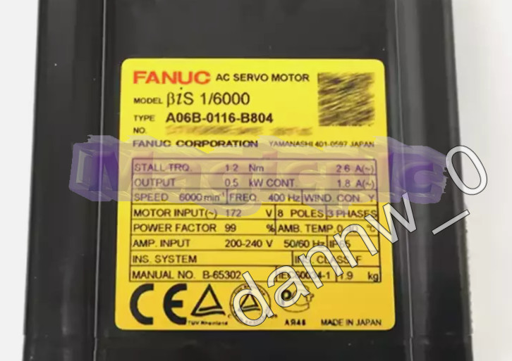 1PCs  New  FANUC A06B-0116-B804 Servo Motor