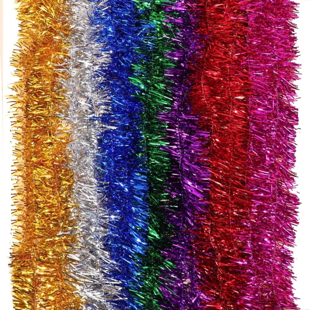 10pc 6.5ft Chunky Tinsel Garland Christmas Tree Xmas Wedding Party Hanging Decor