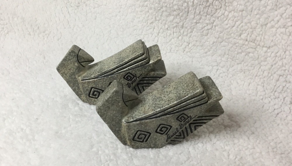 Laurel Burch Pottery Salt & Pepper Shakers Phoenix Birds Aztec Boho MCM