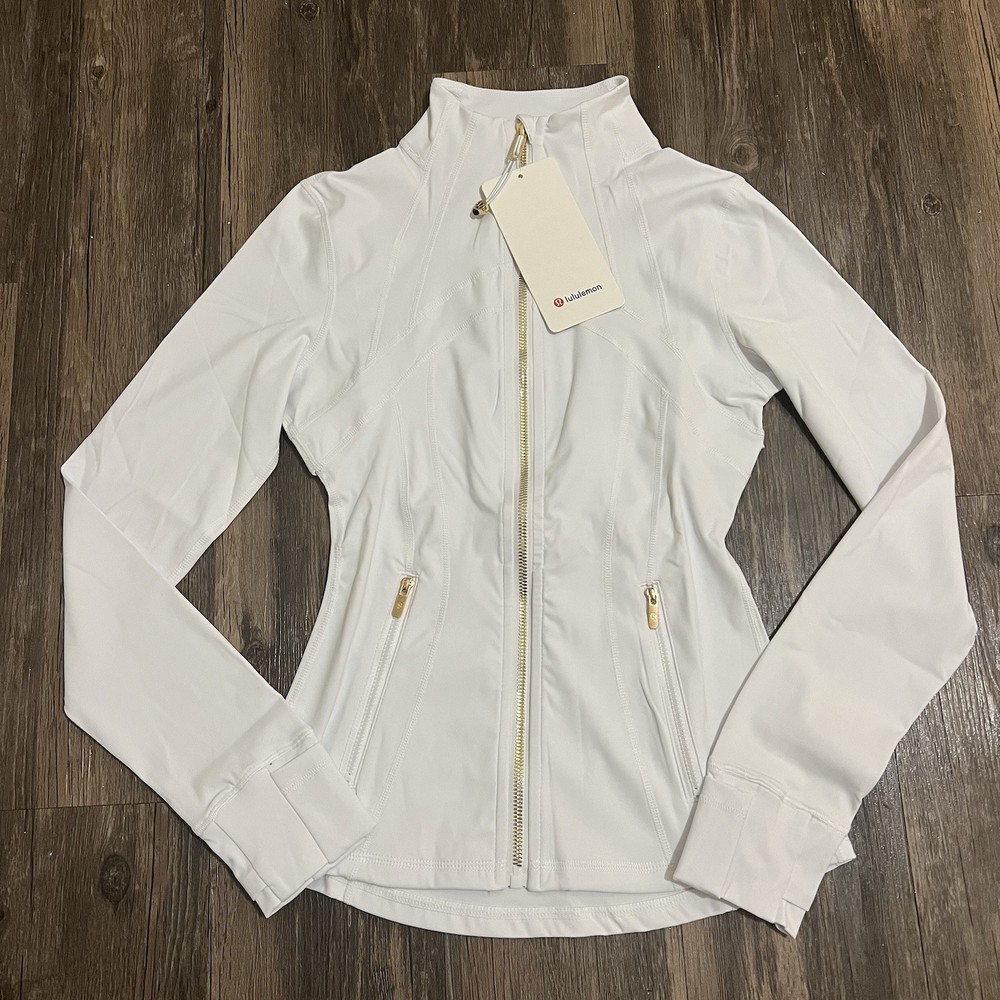 Lululemon Fitted Zip-Up Jacket – White (NWT) Size 8