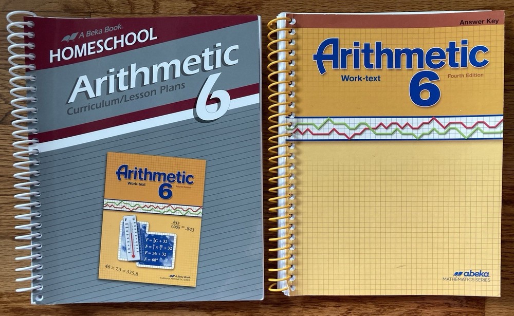 Abeka Arithmetic 6 Fourth Edition Curriculum Lesson Plans and Answer Key