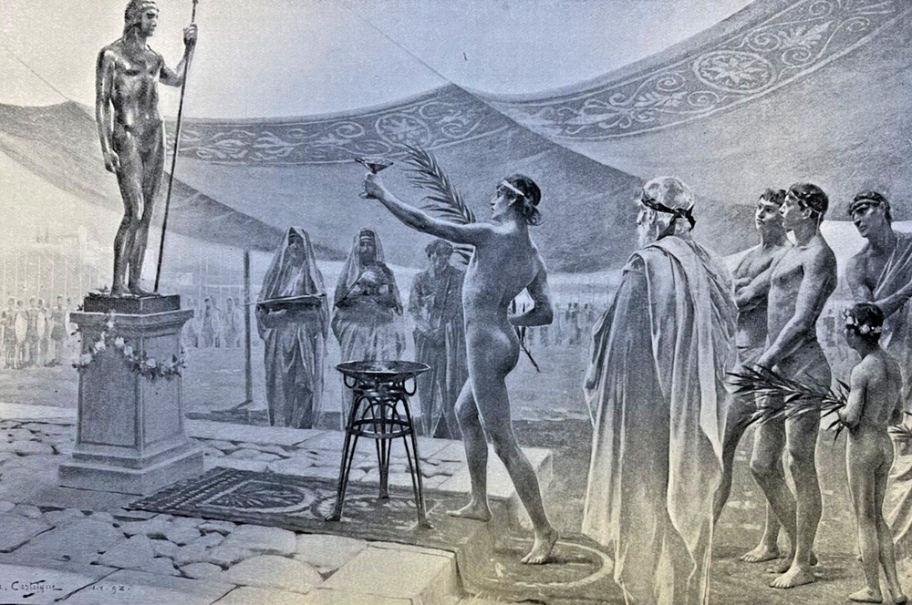 1899 Vintage Magazine Illustration Alexander the Great At Ilium
