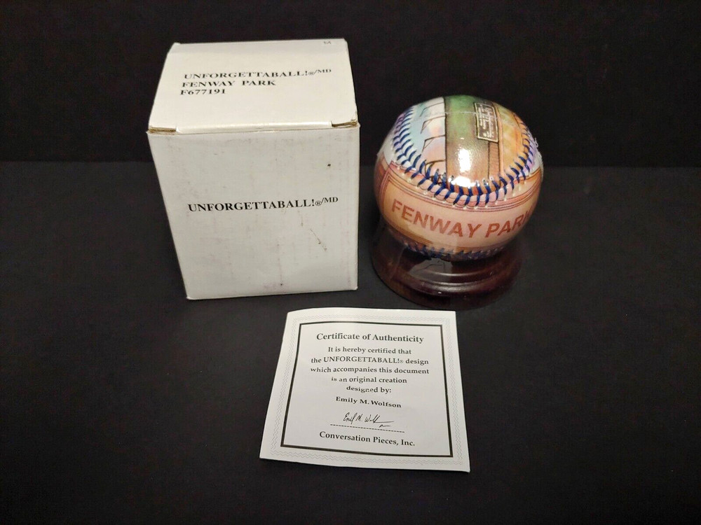 BOSTON RED SOX UNFORGETTABALL BASEBALL FENWAY PARK, New Sealed With Box COA 2004