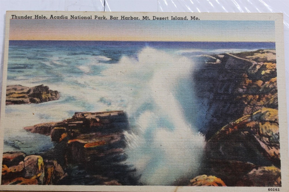 Maine ME Mt Desert Island Bar Harbor Acadia National Park Thunder Hole Postcard-image