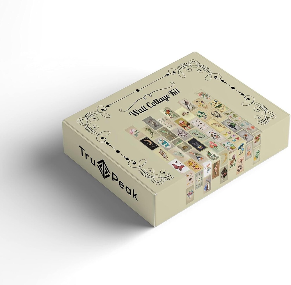 50 Vintage Wall Collage Kit Pieces for Cottagecore Room Decor - Perfect for Teens