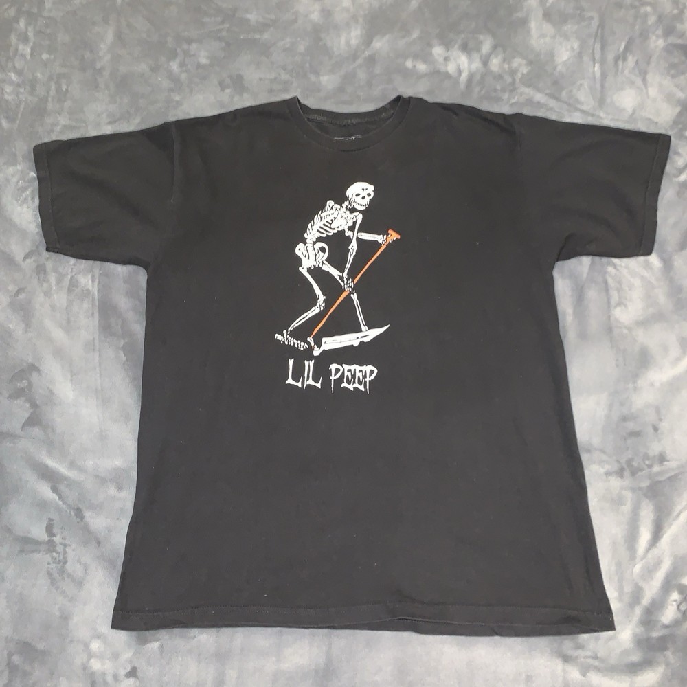 Lil Peep Schemaposse Grim Reaper T Shirt XL Official Merch Black Rap Tour Rare