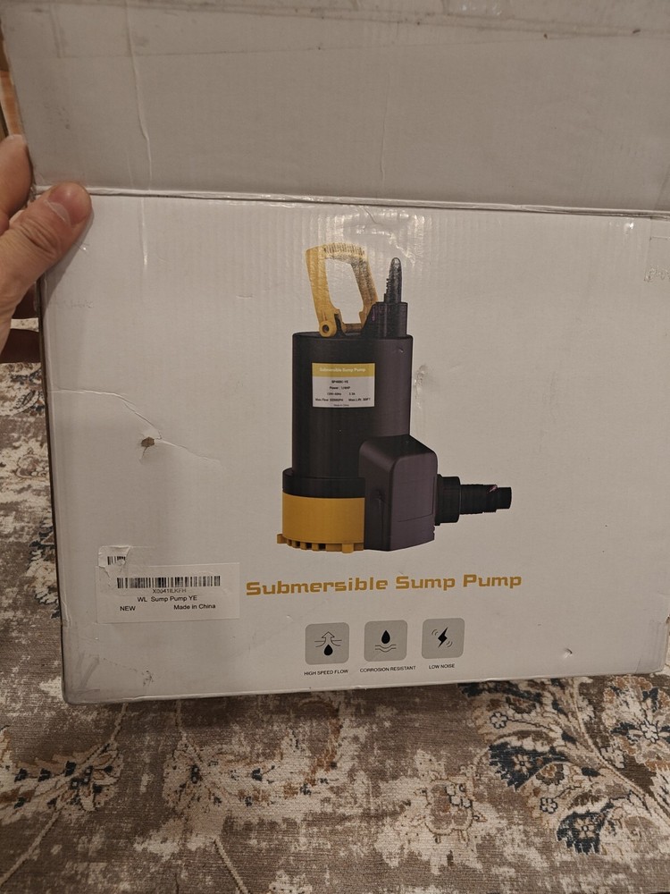 1/3 HP Yellow Submersible Sump Pump SP400C - 2600 GPH 120V