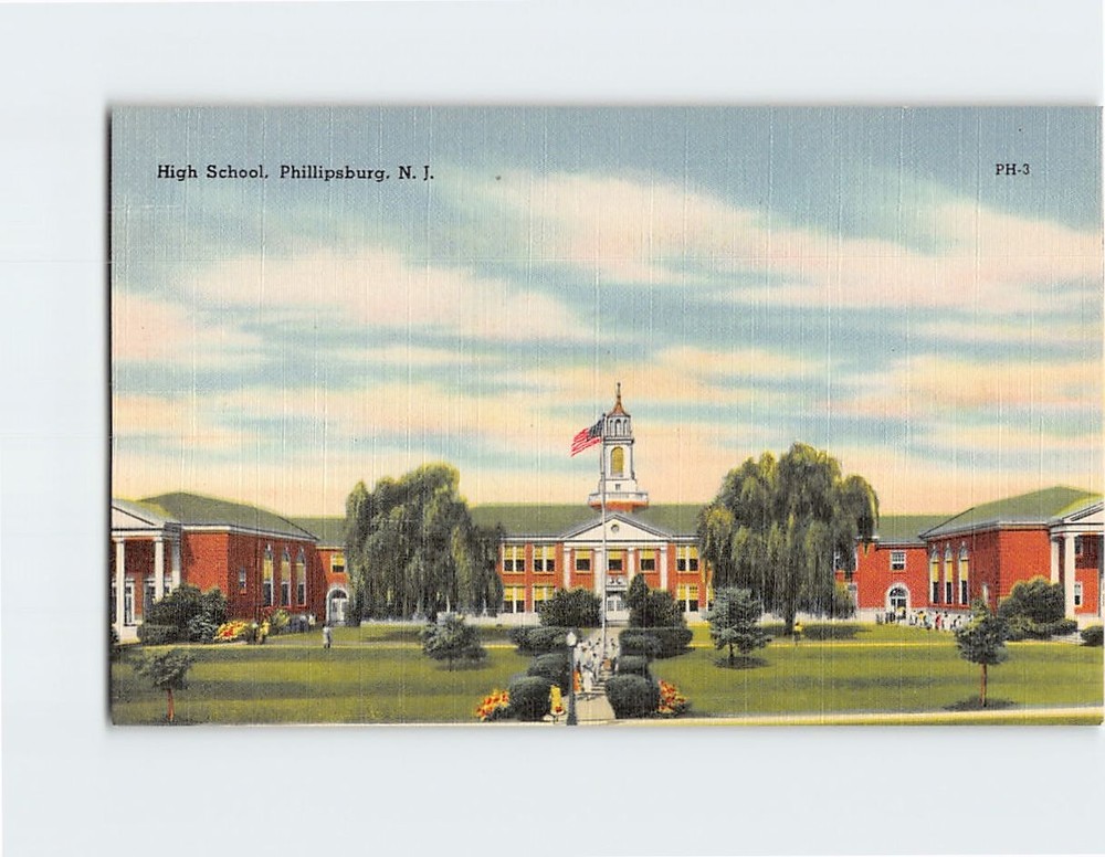 Postcard High School Phillipsburg New Jersey USA