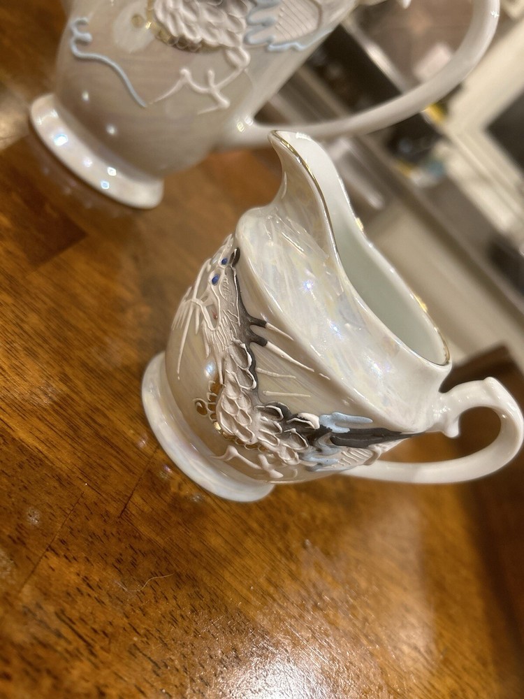 Vintage Blue  Moriage Dragon Ware  Tea set for 6