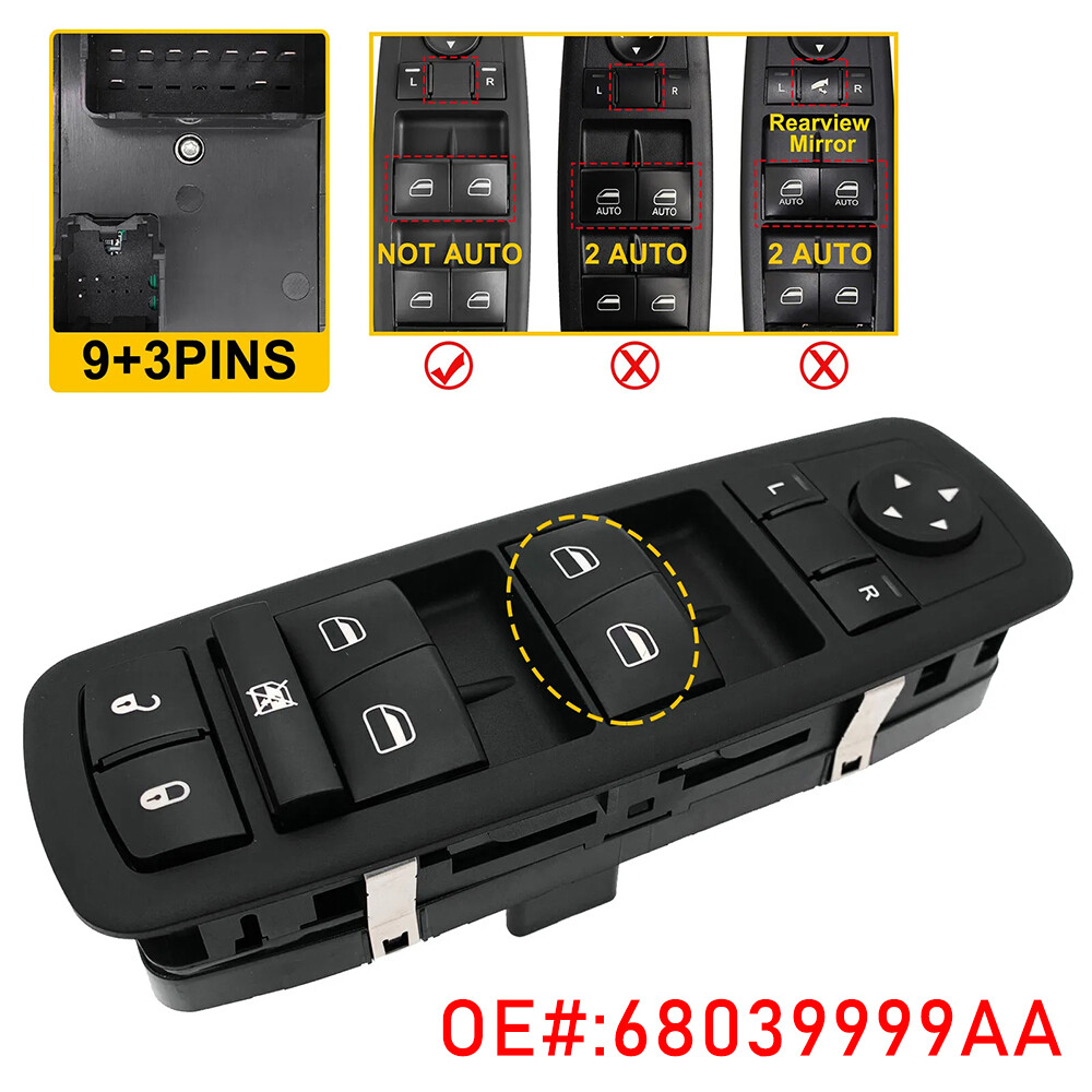 Power Window Switch 3+9 Pins For Jeep Grand Cherokee 2011-2013 Liberty 2008-2009