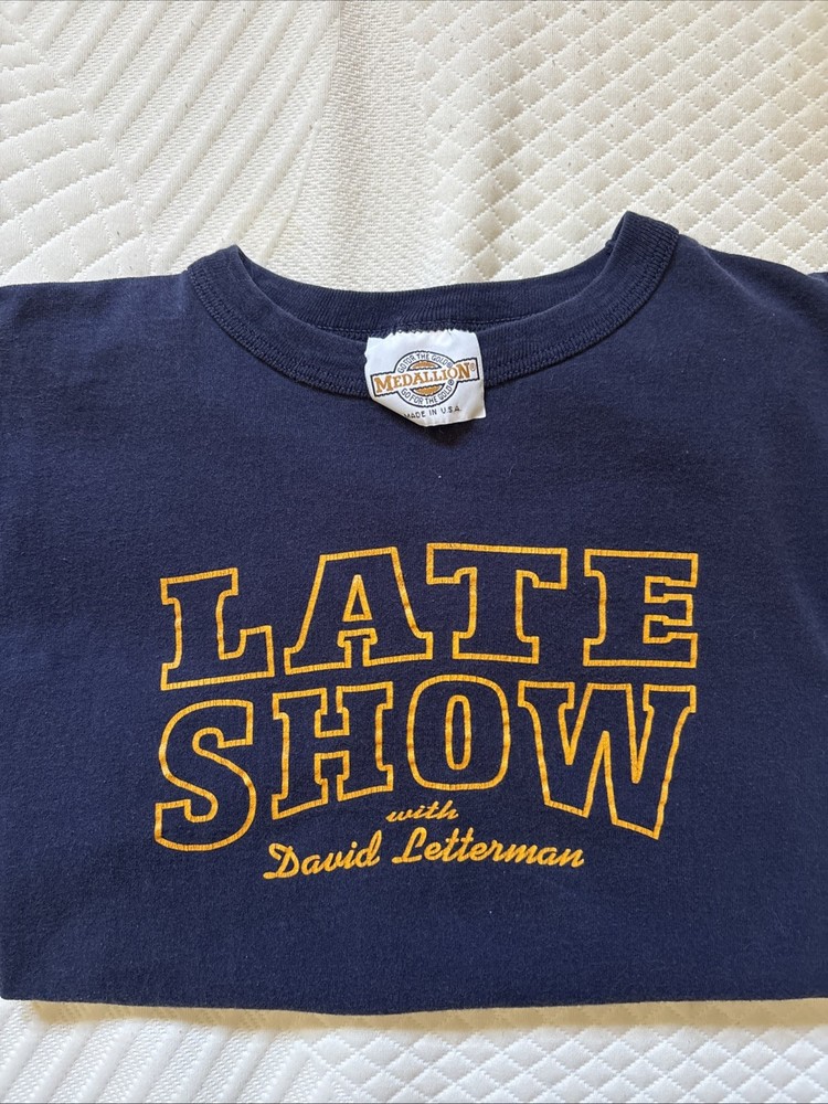 Retro Vintage Late Night With David Letterman T-shirt, Sz Large Men’s