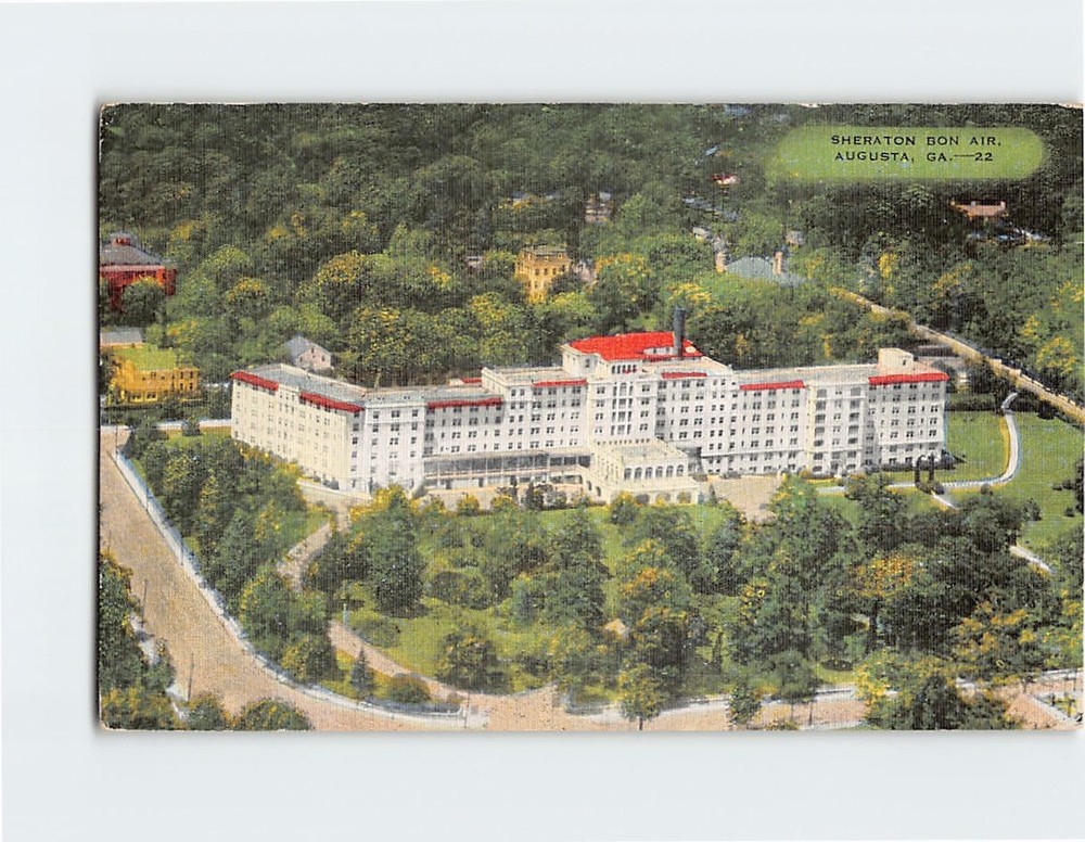 Postcard Aerial View of Sheraton Bon Air Augusta Georgia USA
