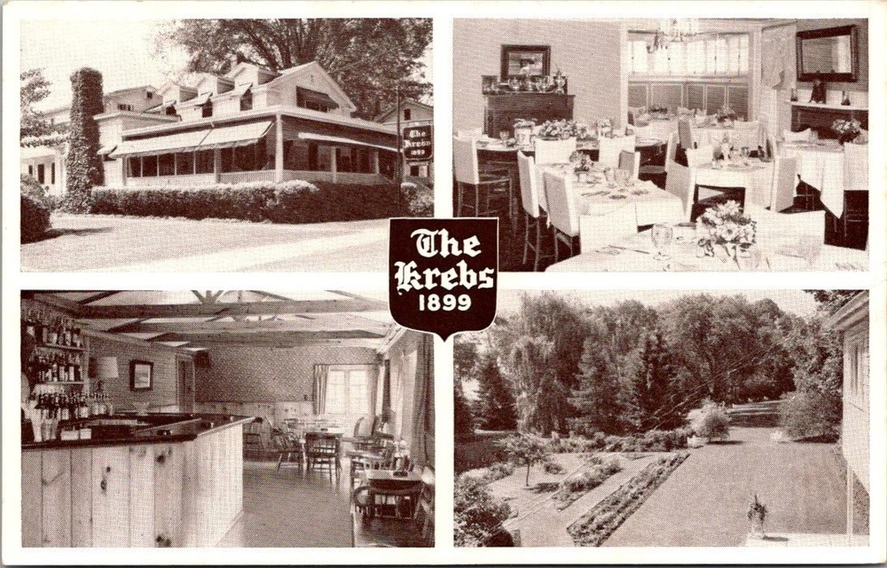 The Krebs Skaneateles NY Restaurant Bar Garden Vintage Postcard Unposted