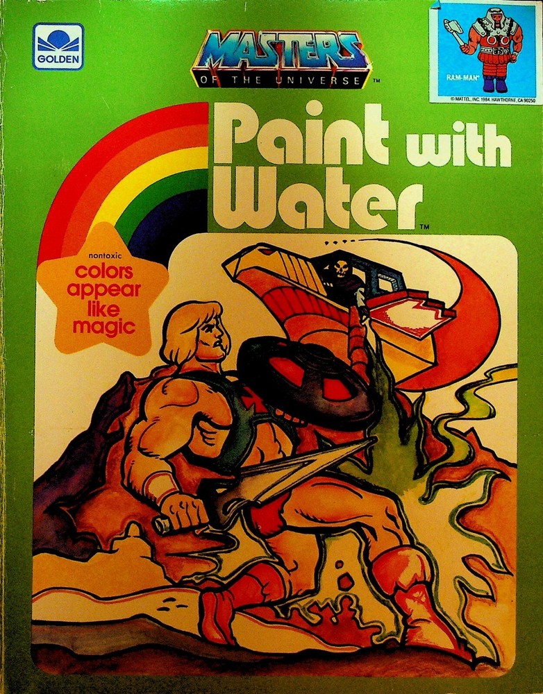 Masters of the Universe MOTU Paint With Water Book 1983 Golden Book