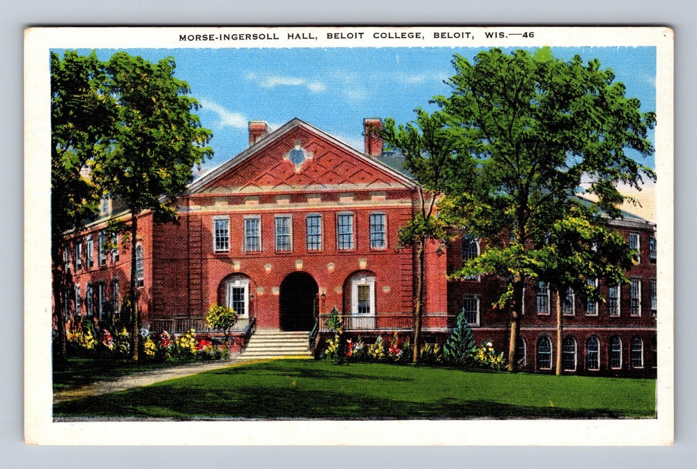 Beloit WI-Wisconsin Morse Ingersoll Hall Beloit College Vintage Postcard