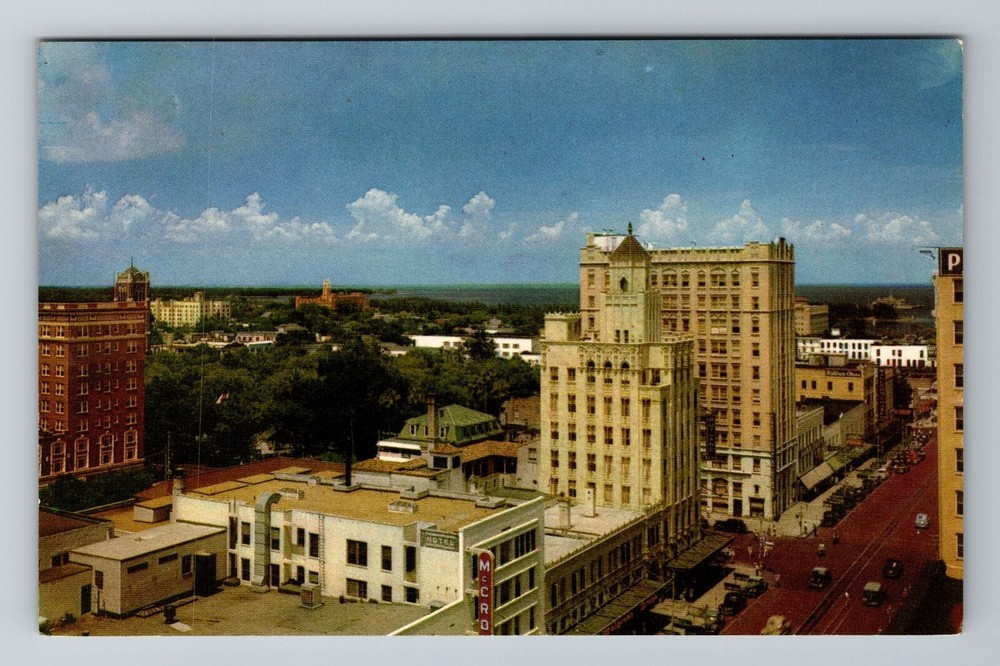 St Petersburg FL-Florida, Downtown Business Area, Antique Vintage Postcard