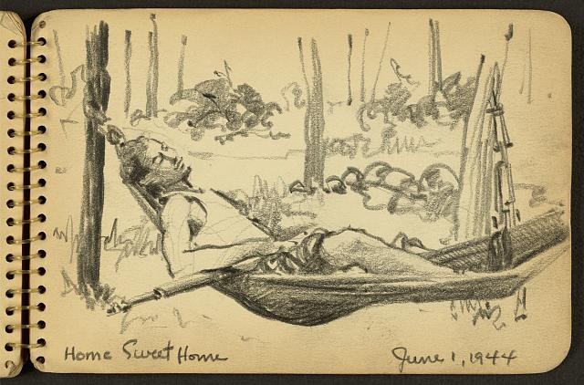 Photo:Home sweet,hammock,soldier,sleep,Victor A Lundy,Fort Jackson,South
