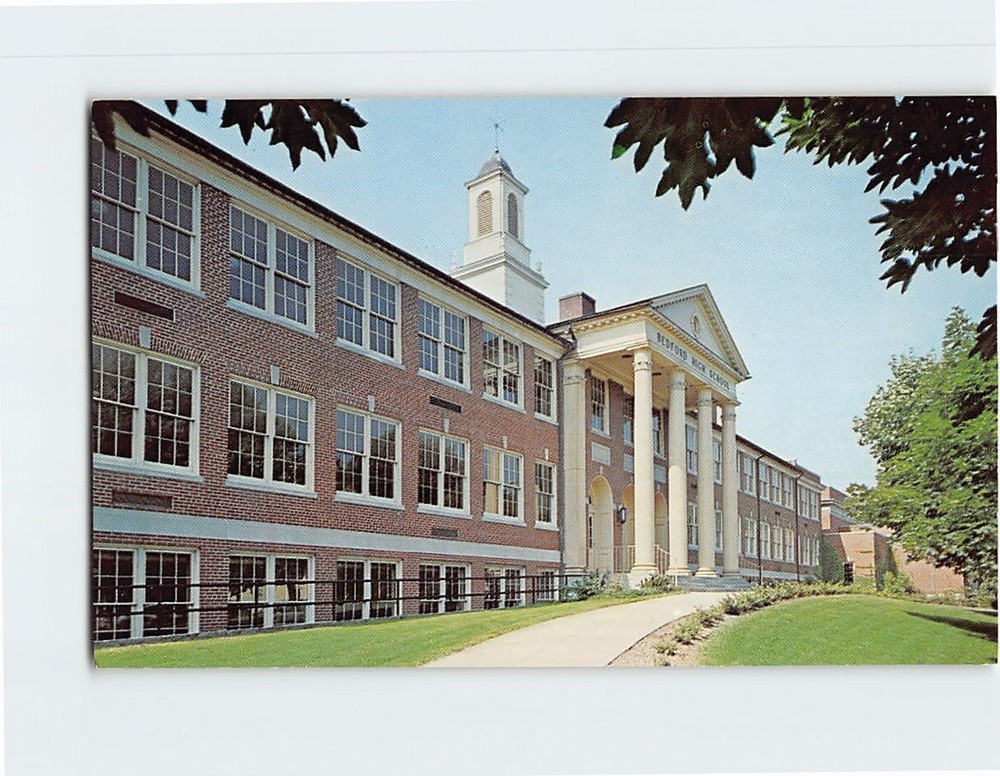 Postcard Bedford High School Bedford Pennsylvania USA