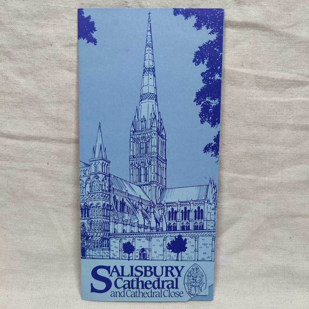 Rare 1987 Vintage London Salisbury Cathedral Tourist Travel Guide Brochure