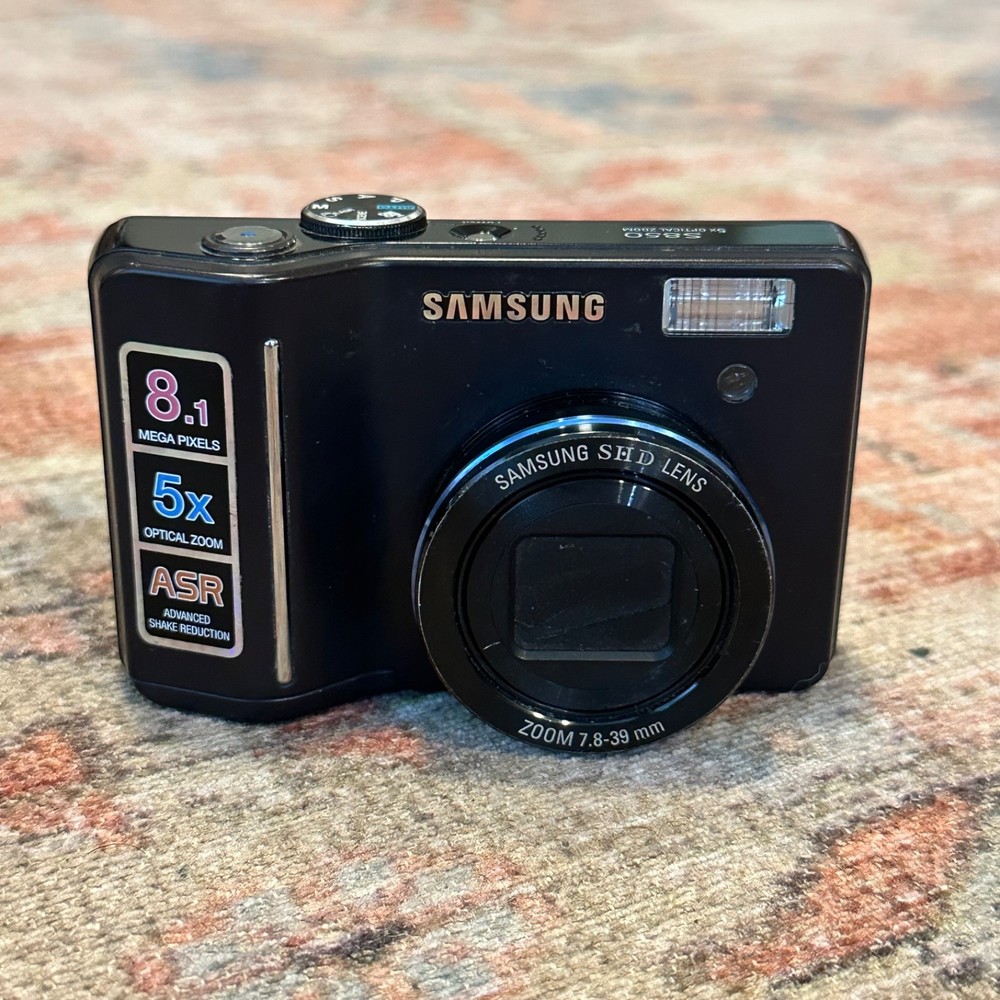 Samsung S850 Digital Camera 8.1MP 5x Digital Zoom Black Tested READ see Video