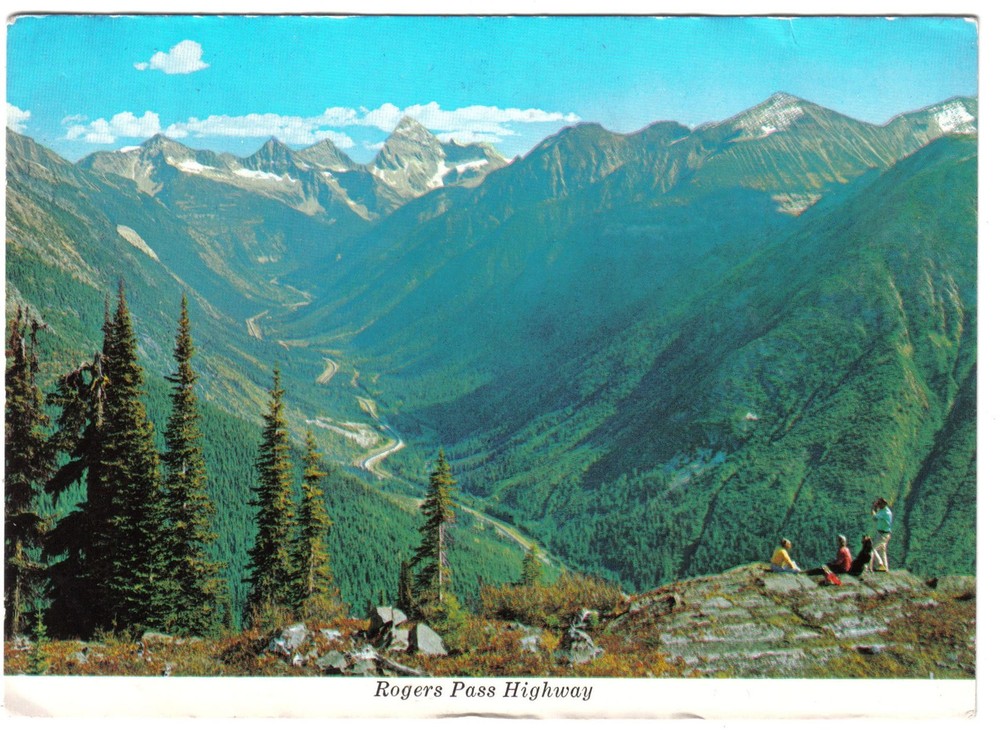 British Columbia Postcard Rogers Pass Highway Trans Canada