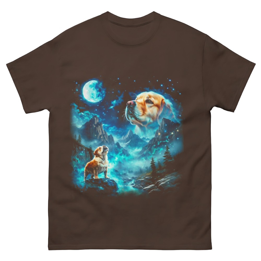 Bulldog-Howling-to-The-Moon-Vintage-90s-Funny-Dog-Graphic-T-Shirt