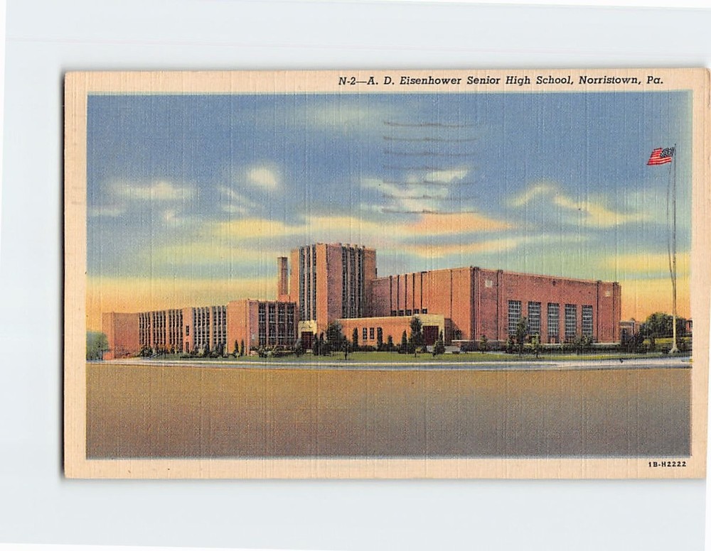 Postcard D. Eisenhower Senior High School Norristown Pennsylvania USA