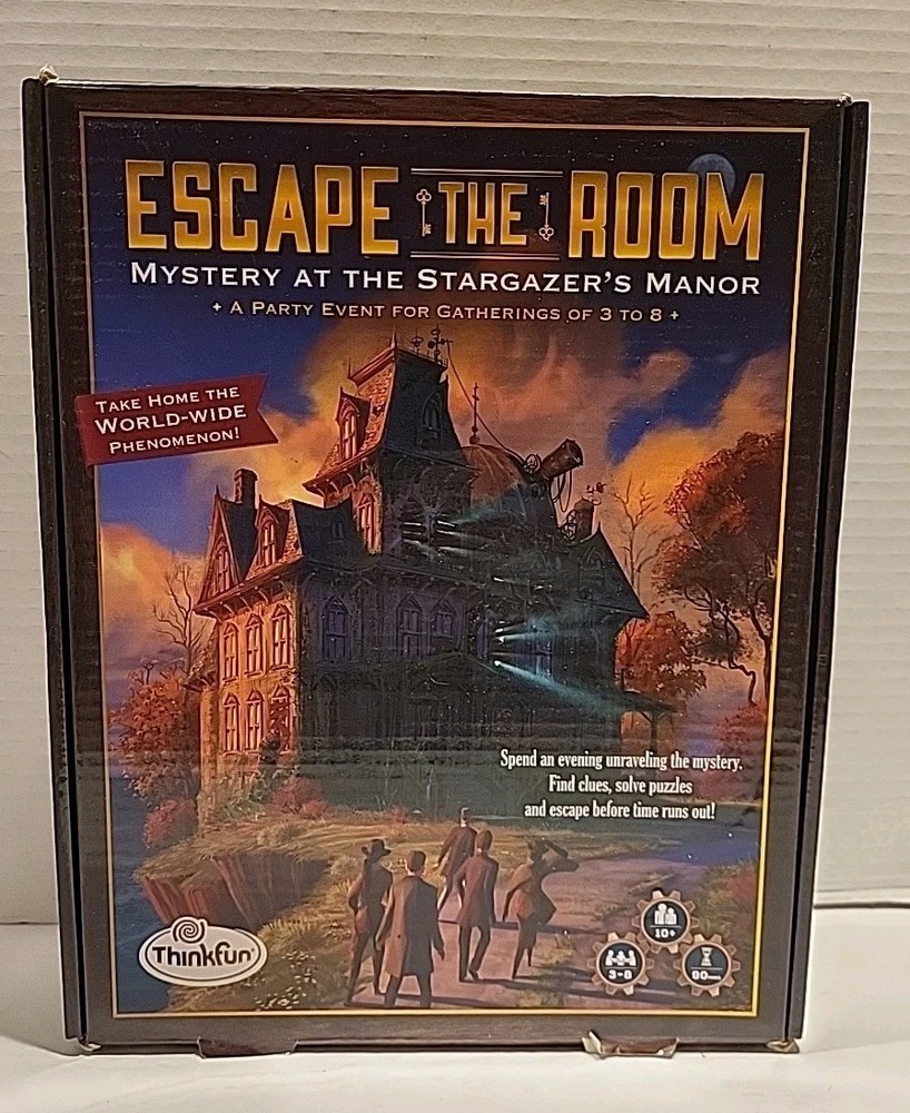 ESCAPE THE ROOM Mystery at The Stargazer's Manor Board Game Think Fun Excellent