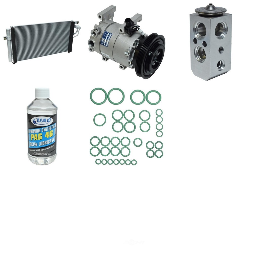 A/C Compressor Kit with Condenser for 2010-2011 Hyundai Accent by UAC-image
