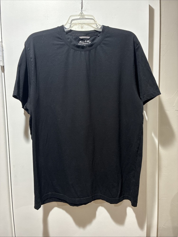 Porter & Ash Performance Tee Mens XL Black Stretch Cotton Blend | Minimalist