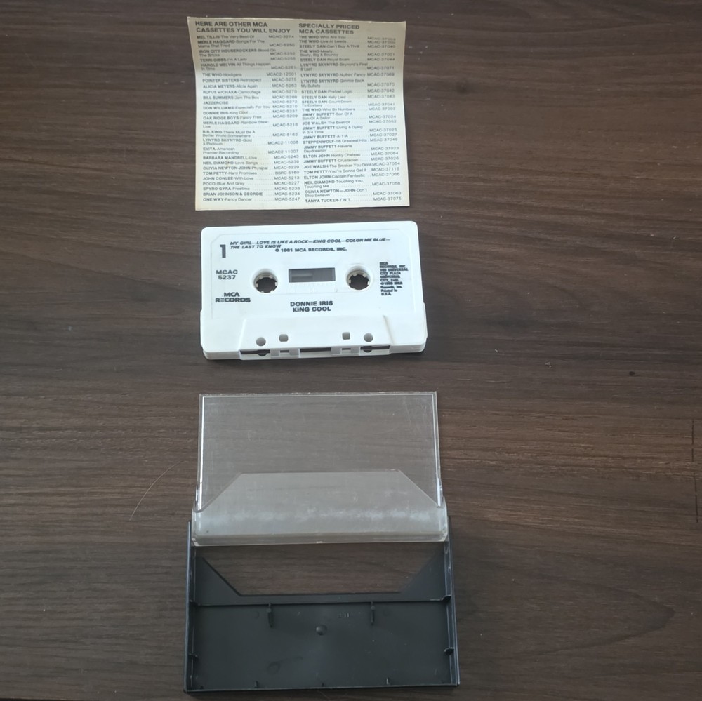 Donnie Iris King Cool 1981 MCA Records Rock Cassette Album MCAC 5237