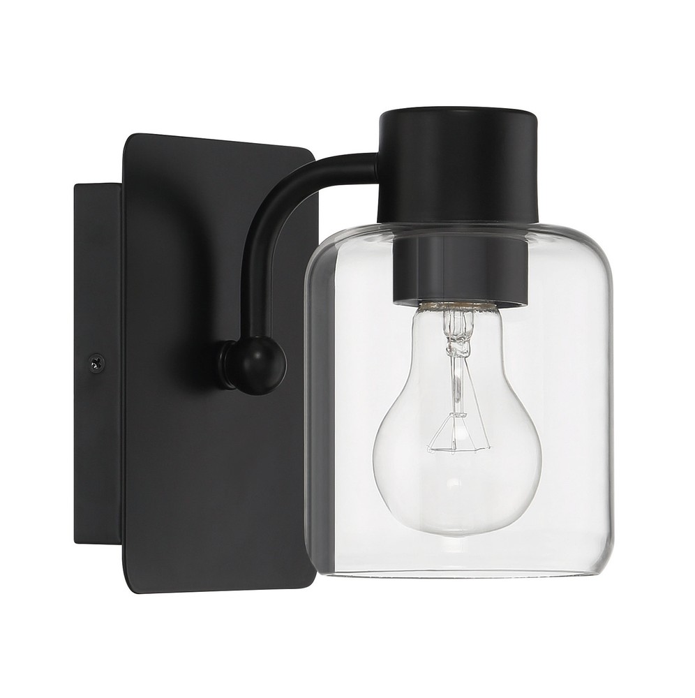 Craftmade Rori 7-Inch Black Wall Sconce Light Fixture