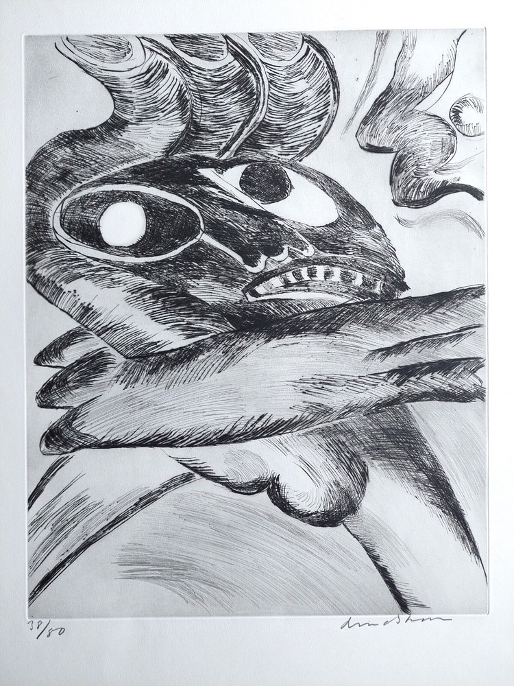 Bengt LINDSTRÖM Signed drypoint engraving 